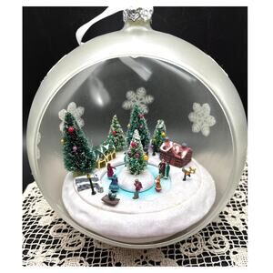 Mr. Christmas Large Animated/Music/Lights White Christmas Ornament 2007